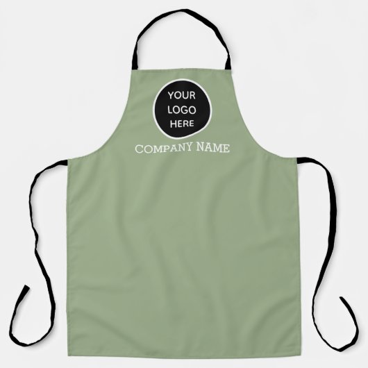 Zakelijk Logo Bedrijf Sage Modern Minimalist Schort (Voorkant)