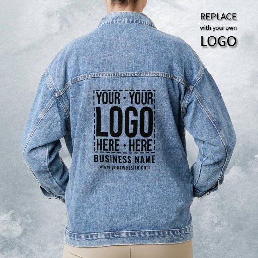 Zakelijk Logo Bedrijfs Modern Koel Denim Jacket