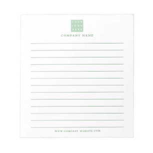 Zakelijk logo Bedrijfs Promotionele Groen Gelijnd Notitieblok