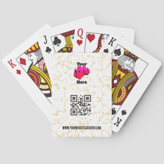 Zakelijk LOGO Bedrijfs QR CODE Pokerkaarten (Achterkant)