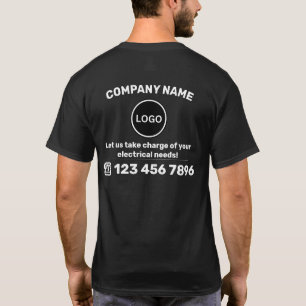 Zakelijk Logo Bedrijfscontactgegevens Medewerker T-shirt
