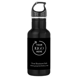 Zakelijk logo Bedrijfslogo Minimalistisch zwart Waterfles