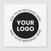 Zakelijk logo & bewerkbare tekst  Wit & Zwart (Voorkant)