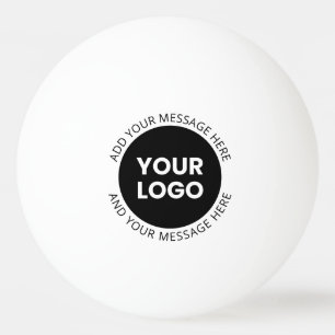 Zakelijk logo & bewerkbare tekst Wit & Zwart Pingpongballen