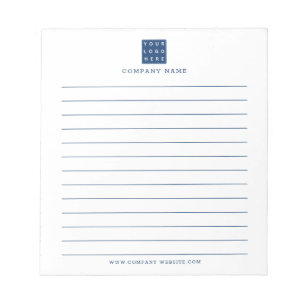 Zakelijk logo blauw gelinieerd bedrijfs promotie notitieblok