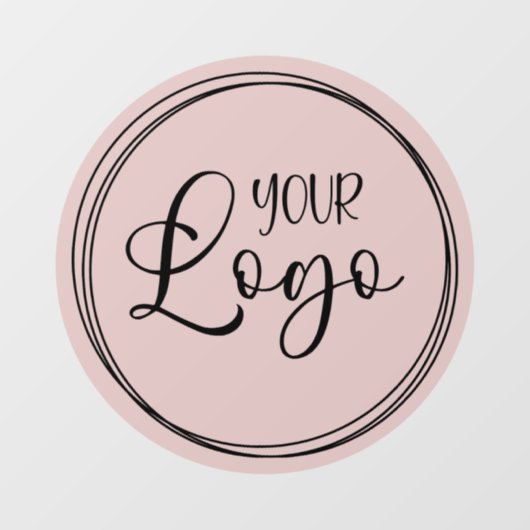 Zakelijk logo Blush Cirkel Raamsticker (Vel)