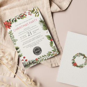 Zakelijk Logo Botanisch Kerstfeest Kaart