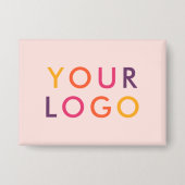 Zakelijk Logo Branding Blush Roze Button (Voorkant)