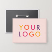 Zakelijk Logo Branding Blush Roze Button (Voorkant / Achterkant)