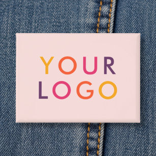 Zakelijk Logo Branding Blush Roze Button