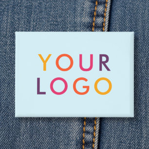 Zakelijk Logo Branding Lichtblauw Button