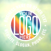 Zakelijk logo Eenvoudig Modern Professioneel Wit Raamsticker (Vel 3)