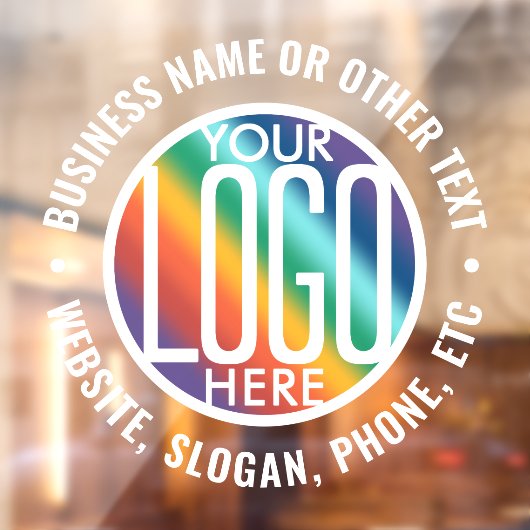 Zakelijk logo Eenvoudig Modern Professioneel Wit Raamsticker (Vel 2)