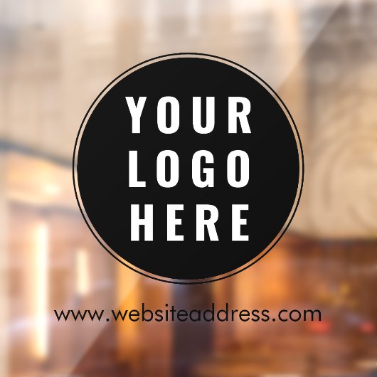 Zakelijk logo en bedrijfswebsite URL Raamsticker (Vel 2)