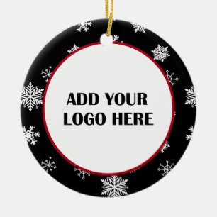 Zakelijk logo en klant informatie  keramisch ornament