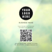 Zakelijk logo en QR-code aangepast Raamsticker (Vel 3)