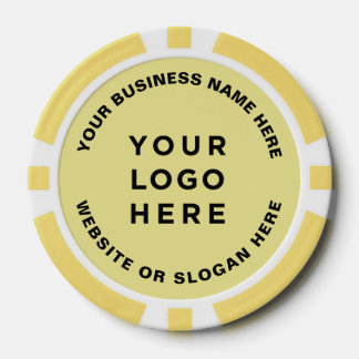 Zakelijk logo en tekst Eenvoudig Professioneel Poker Chips