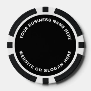 Zakelijk logo en tekst Eenvoudig Professioneel Poker Chips