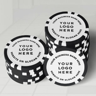 Zakelijk logo en tekst Eenvoudig Professioneel Poker Chips