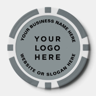 Zakelijk logo en tekst eenvoudig professioneel poker chips