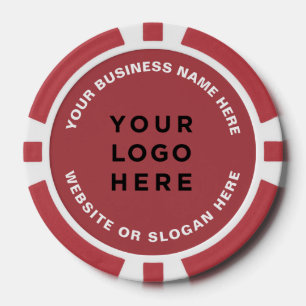 Zakelijk logo en tekst Eenvoudig Professioneel Poker Chips