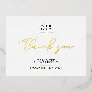 Zakelijk Logo Folie Dank u brief Inlay Uitnodiging Briefkaart
