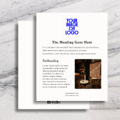 Zakelijk logo foto elegante QR-code wit Flyer