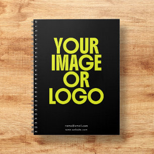 Zakelijk logo foto minimalistische zwart notitieboek