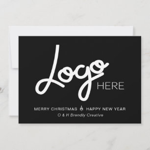 Zakelijk logo/foto modern kerstkaart