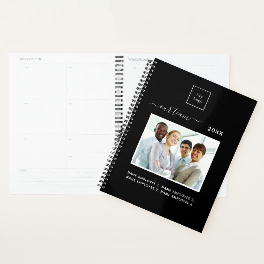 Zakelijk logo fototeam zwart wit planner (Display)