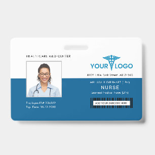 Zakelijk logo gezondheidszorg personeel op maat ge badge