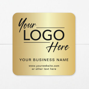Zakelijk Logo Goud Vierkante Sticker