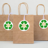 Zakelijk logo groen recyclingsymbool ronde sticker