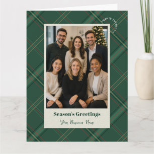 Zakelijk logo groene ruit kerst bedrijf foto kaart