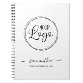 Zakelijk logo handtekening naam notitieboek (Voorkant)