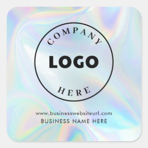 Zakelijk logo holografisch bedrijf aanpassen vierkante sticker
