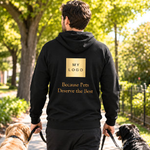 Zakelijk logo Hondenuitlaatservice Personeel Werkk Hoodie