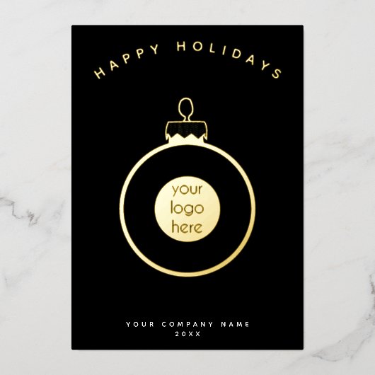 Zakelijk Logo Kerstversiering Kaart (Voorkant)