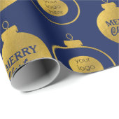 Zakelijk Logo Kerstversiering Kaart Cadeaupapier (Rol Hoek)