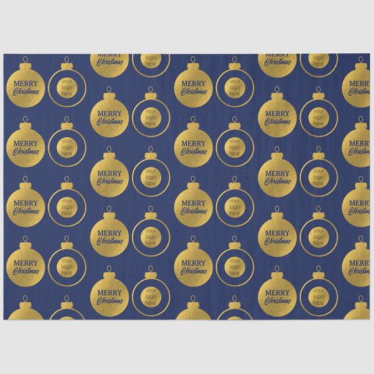 Zakelijk Logo Kerstversiering Kaart Tissuepapier (Voorkant)