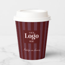 Zakelijk logo luxe bordeaux strepen koffie
