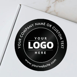 Zakelijk logo luxe minimaal zwart verzenden ronde sticker