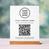 Zakelijk Logo Maak Uw QR-Code Wit Acryl Bord (Neutraal)