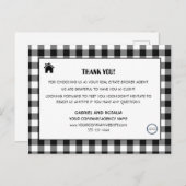 Zakelijk logo makelaar vastgoedagent bedankt briefkaart (Voorkant / Achterkant)