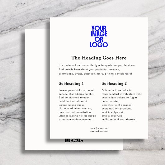 Zakelijk logo minimaal elegant QR-code wit Flyer