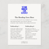 Zakelijk logo minimaal elegant QR-code wit Flyer (Voorkant)