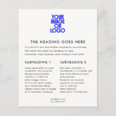 Zakelijk Logo Minimaal Modern QR Code Wit Flyer (Voorkant)