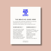 Zakelijk Logo Minimaal Modern QR Code Wit Flyer