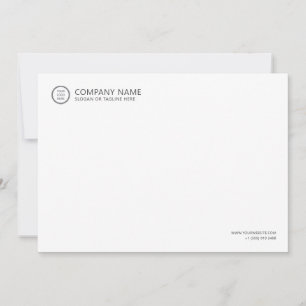 Zakelijk Logo Minimaal Wit Professioneel 5x7 Notit Notitiekaartje