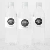 Zakelijk logo Minimaal zakelijk bedrijf Waterfles Etiket (Flessen)